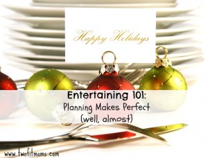 Closeup of christmas placecard holders with plates and intencils