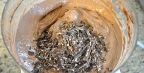 Chocolate “Ice Cream” with Dark Chocolate Shavings