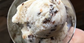 Toasted Coconut with Dark Chocolate “Ice Cream”